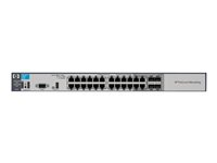 HPE 3500-24 Switch - Switch - Administrerad - 20 x 10/100 + 4 x kombinations-Gigabit SFP - rackmonterbar J9470A#ABB