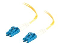 C2G LC-LC 9/125 OS1 Duplex Singlemode PVC Fiber Optic Cable (LSZH) - Patch-kabel - LC enkelläge (hane) till LC enkelläge (hane) - 20 m - fiberoptisk - duplex - 9 / 125 mikrometer - OS1 - halogenfri - gul 85611