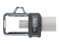 SanDisk Ultra Dual - USB flash-enhet - 32 GB - USB 3.0 / micro USB SDDD3-032G-G46