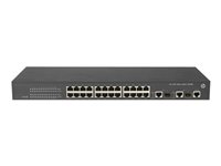 HPE 3100-24 V2 EI Switch - Switch - Administrerad - 24 x 10/100 + 2 x kombinations-Gigabit SFP - rackmonterbar JD320B#ABB