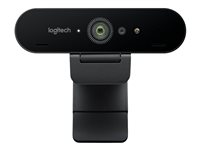 Logitech BRIO 4K Ultra HD webcam - Webbkamera - färg - 4096 x 2160 - ljud - kabelanslutning - USB 960-001106