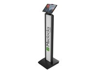 Compulocks Universal Tablet Cling Brandable Floor Stand - Ställ - för surfplatta - låsbar - stål - svart - skärmstorlek: upp till 13 tum - monteringsgränssnitt: 100 x 100 mm - golvstående 140BUCLGVWMB