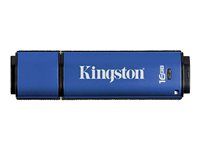 Kingston DataTraveler Vault - Privacy Edition - USB flash-enhet - 16 GB - USB 2.0 DTVP/16GB