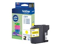 Brother LC221Y - Gul - original - blister - bläckpatron - för Brother DCP-J562DW, MFC-J480DW, MFC-J680DW, MFC-J880DW LC221YBP