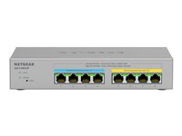 NETGEAR Plus MS108EUP - Switch - Administrerad - 4 x 100/1000/2.5G (PoE++) + 4 x 100/1000/2.5G (PoE+) - skrivbordsmodell, väggmonterbar - PoE++ (230 W) MS108EUP-100EUS