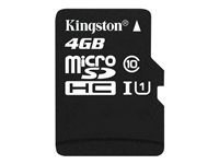 Kingston - Flash-minneskort (adapter, microSDHC till SD inkluderad) - 4 GB - Class 10 - microSDHC SDC10/4GB