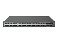 HPE 3600-48 v2 SI - Switch - L4 - Administrerad - 48 x 10/100 + 4 x Gigabit SFP + 2 x delad 10/100/1000 - rackmonterbar JG305A