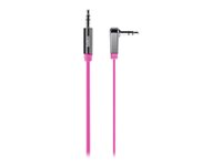 Belkin MIXIT Aux Cable - Ljudkabel - mini-phone stereo 3.5 mm hane till mini-phone stereo 3.5 mm hane - 91 cm - rosa - 90° kontakt, platt AV10128CW03-PNK