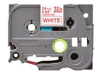 Brother TZe-252 - Självhäftande - rött på vitt - Rulle ( 2,4 cm x 8 m) 1 kassett(er) bandlaminat - för P-Touch PT-D800, P750, P900, P950; P-Touch Cube Plus PT-P710; P-Touch Cube Pro PT-P910 TZE252