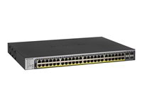 NETGEAR Pro GS752TPP - Switch - L3 - smart - 48 x 10/100/1000 (PoE+) + 4 x Gigabit SFP - rackmonterbar - PoE+ (760 W) GS752TPP-100EUS