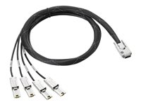HPE - Extern SAS-kabel - 26-pin 4x skärmad Mini MultiLane SAS (SFF-8088) till 4 x InfiniBand - 2 m - för 1/8 G2 Tape Autoloader; StorageWorks MSL2024, MSL4048, MSL8096 AH587A