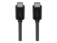 Belkin - USB-kabel - 24 pin USB-C (hane) till 24 pin USB-C (hane) - USB 3.1 - 5 A - 1 m - stöd för 4K, 10 Gbps SuperSpeed+ - svart F2CU052BT1M-BLK