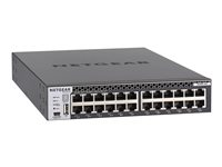 NETGEAR M4300-24X - Switch - L3 - Administrerad - 24 x 10 Gigabit Ethernet + 4 x delad 10 Gigabit SFP+ - främre till bakre luftflöde - rackmonterbar XSM4324CS-100NES
