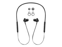 Lenovo - Hörlurar med mikrofon - inuti örat - nackrem - Bluetooth - trådlös - svart 4XD1B65028