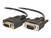 C2G Extension Cable - Seriell förlängningskabel - DB-9 (hane) till DB-9 (hona) - 10 m - formpressad, tumskruvar - svart 81381