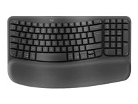 Logitech Wave Keys for Business - Tangentbord - trådlös - 2.4 GHz, Bluetooth 5.1 LE - QWERTZ - tysk - grafit 920-012327