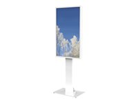 HI-ND Floorstand Glass with Casing 55" - Ställ - för LCD-panel för digital skyltning - metall, glas - vit, RAL 9003 - skärmstorlek: 55" - monteringsgränssnitt: 200 x 200 mm - golvstående - för Samsung QB55, QH55, QM55 FS5512-5001-01