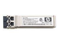 HPE - SFP+ sändar/mottagarmodul - 8 GB fiberkanal (ELW) - Fibre Channel - upp till 25 km - för Brocade 16Gb/12, 16Gb/24; HPE 8/24, 8/8, SN6000; StoreFabric SN6500, SN8600B 4-slot AW538A