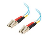 C2G LC-LC 10Gb 50/125 OM3 Duplex Multimode PVC Fiber Optic Cable (LSZH) - Nätverkskabel - LC multiläge (hane) till LC multiläge (hane) - 20 m - fiberoptisk - duplex - 50/125 mikron - OM3 - halogenfri - havsblå 85556