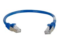 C2G Cat5e Booted Shielded (STP) Network Patch Cable - Patch-kabel - RJ-45 (hane) till RJ-45 (hane) - 3 m - STP - CAT 5e - formpressad - blå 83772