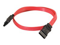 C2G - SATA-kabel - Serial ATA 150/300/600 - SATA (hona) till SATA (hona) - 50 cm - röd 81818