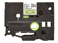 Brother TZe-C51 - Svart på gult - Rulle (2,4 cm x 5 m) 1 kassett(er) fluorescerande tejp - för Brother PT-D600; P-Touch PT-3600, D800, E550, P750, P900, P950; P-Touch Cube Plus PT-P710 TZEC51