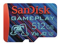 SanDisk GamePlay - Flash-minneskort - 512 GB - A2 / Video Class V30 / UHS-I U3 - mikroSDXC UHS-I SDSQXAV-512G-GN6XN
