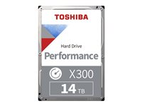 Toshiba X300 Performance - Hårddisk - 14 TB - inbyggd - 3.5" - SATA 6Gb/s - 7200 rpm - buffert: 512 MB HDWR31EUZSVA