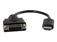 C2G HDMI to Single Link DVI-D Adapter Converter Dongle - Videokort - enkel länk - DVI-D hona till HDMI hane - 20.3 cm - dubbelt skärmad - svart 80502