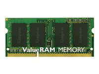 Kingston ValueRAM - DDR3 - modul - 4 GB - SO DIMM 204-pin - 1333 MHz / PC3-10600 - CL9 - 1.5 V - ej buffrad - icke ECC KVR13S9S8/4