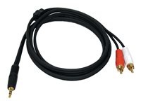C2G Value Series Y-Cable - Audio-adapter - mini-phone stereo 3.5 mm hane till RCA hane - skärmad - svart 80133
