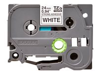 Brother TZe-S251 - Extrastark häftning - svart på vitt - Rulle ( 2,4 cm x 8 m) 1 kassett(er) bandlaminat - för Brother PT-D600; P-Touch PT-3600, D800, E550, E800, P750, P900, P950; P-Touch EDGE PT-P750 TZES251
