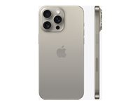 Apple iPhone 15 Pro Max - 5G smartphone - dual-SIM / Internal Memory 1 TB - OLED-skärm - 6.7" - 2796 x 1290 pixels (120 Hz) - 3 st. bakre kameror 48 MP, 12 MP, 12 MP - front camera 12 MP - naturligt titan MU7J3QN/A