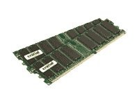 Crucial - DDR - sats - 4 GB: 2 x 2 GB - DIMM 184-pin - 333 MHz / PC2700 - CL2.5 - 2.5 V - registrerad - ECC CT2KIT25672Y335
