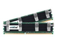 Crucial - DDR2 - sats - 4 GB: 2 x 2 GB - FB-DIMM 240-pin - 800 MHz / PC2-6400 - CL5 - Fullt buffrat - ECC CT2KIT25672AP80E