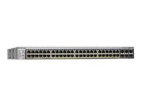 NETGEAR Smart GS752TS - Switch - Administrerad - 48 x 10/100/1000 + 2 x kombinations-Gigabit SFP + 4 x Gigabit SFP - rackmonterbar GS752TSB-100EUS