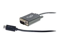 C2G USB 2.0 USB C to DB9 Serial RS232 Adapter Cable Black - USB / seriell kabel - DB-9 (hane) till 24 pin USB-C (hane) - reversibel C-kontakt - svart 88842