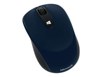 Microsoft Sculpt Mobile Mouse - Mus - höger- och vänsterhänta - optisk - 3 knappar - trådlös - 2.4 GHz - trådlös USB-mottagare - ullblå 43U-00013