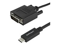 StarTech.com 1 m USB-C till DVI-kabel - 1920 x 1200 - Svart - USB/DVI-kabel - 24 pin USB-C (hane) till DVI-D (hane) - Thunderbolt 3 / USB 3.1 - 1 m - 1920 x 1200 (WUXGA) stöd - svart - för P/N: TB4CDOCK CDP2DVIMM1MB