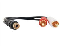 C2G Value Series Y-Cable - Audio-adapter - RCA hona till RCA hane - skärmad - svart 80138