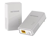 NETGEAR Powerline PL1000 - - PowerLine adaptersats - - 1GbE, HomePlug AV (HPAV) 2.0 - vägginsticksbar (paket om 2) PL1000-100PES