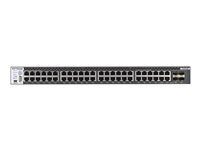 NETGEAR M4300-48X - Switch - L3 - Administrerad - 48 x 10 Gigabit Ethernet + 4 x delad 10 Gigabit SFP+ - främre till bakre luftflöde - rackmonterbar XSM4348CS-100NES