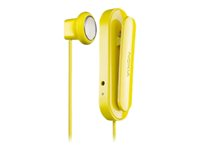 Nokia BH-118 - Headset - öronknopp - trådlös - Bluetooth - gul - för Nokia 206, 206 Dual Sim, 515, X Dual SIM, XL Dual SIM; Asha 210, 210 Dual SIM 02735K7