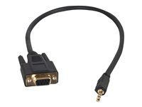 C2G Velocity DB9 Female to 3.5mm Male Adapter Cable - Seriell kabel - mini-phone stereo 3.5 mm (hane) till DB-9 (hona) - 50 cm - formpressad, tumskruvar - svart 87188