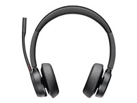 Poly Voyager 4320-M - Headset - på örat - Bluetooth - trådlös, kabelansluten - USB-A, USB-A via Bluetooth-adapter - svart - Zoomcertifierad, Certifierad för Microsoft-teams 77Z00AA