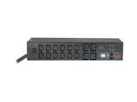 APC Metered Rack PDU AP7822B - Kraftdistributionsenhet (kan monteras i rack) - AC 200/208/230 V - ingång: IEC 60309 32A - utgångskontakter: 16 (power IEC 60320 C13, IEC 60320 C19) - 2U - 3.66 m sladd - för P/N: SCL400RMJ1U, SCL500RMI1UC, SCL500RMI1UNC, SMTL1000RMI2UC, SMTL750RMI2UC AP7822B