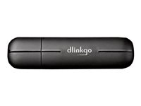 D-Link Wireless N GO-USB-N150 - Nätverksadapter - USB 2.0 - 802.11b/g/n GO-USB-N150