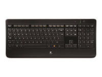 Logitech Wireless Illuminated Keyboard K800 - Tangentbord - bakgrundsbelyst - trådlös - 2.4 GHz - tjeckiska 920-002390