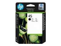 HP 45 - Stor - svart - original - blister - bläckpatron - för Deskjet 83X; Officejet G55, g85, R40, R60, R80, T45, T65; Officejet Pro 11XX; psc 500 51645AE#301