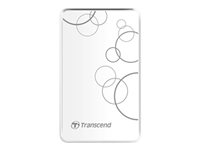 Transcend StoreJet 25A3 - Hårddisk - 2 TB - extern (portabel) - 2.5" - USB 3.0 - vit TS2TSJ25A3W